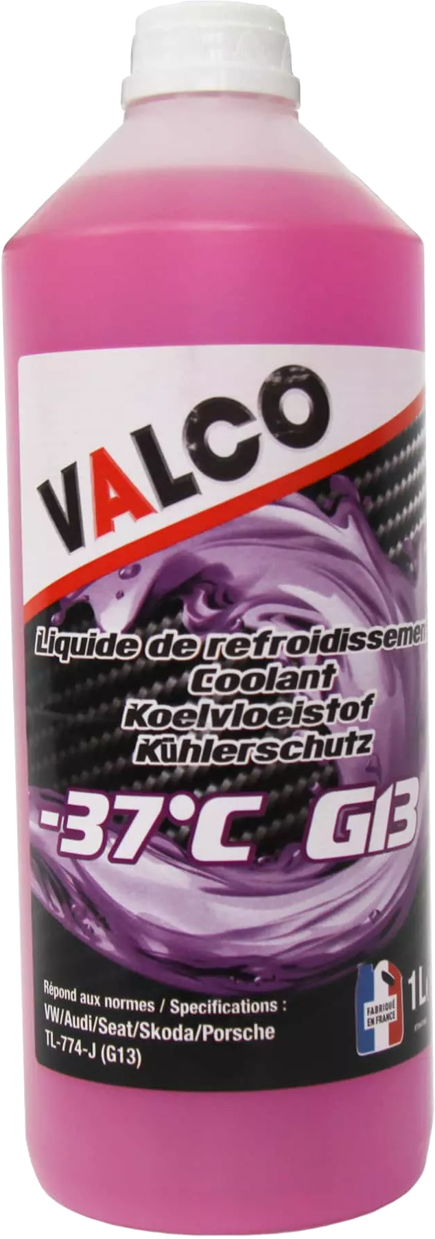 Охолоджувальна рідина VALCO G13, готова, рожевий, -37°С, 1 л (607345)